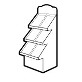 ESPOSITORE DA TERRA CON RIPIANI